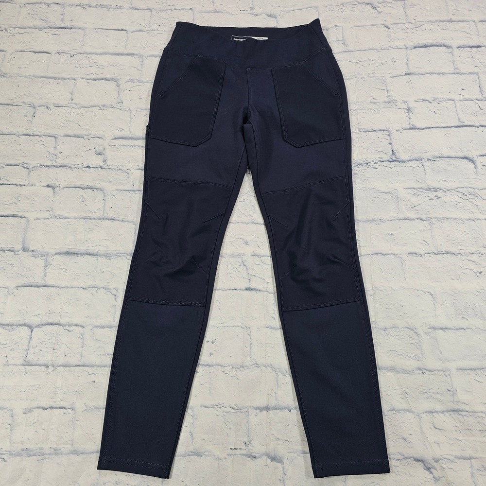 Carhartt Force Fitted Midweight Utility Leggings Womens S Navy Blue BN2482-W